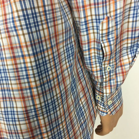 Peter Millar Size Large Plaid Long Sleeve Shirt - Picture 6 of 8